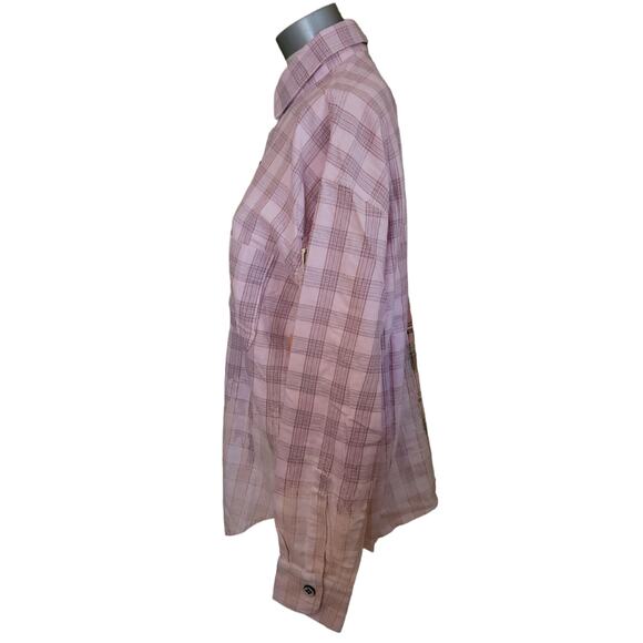 LA DETRESSE Scorpio Flannel plaid colorblock button down up shirt Size M NEW - Picture 3 of 9